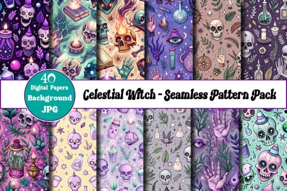 Celestial Witch - Seamless Pattern Pack