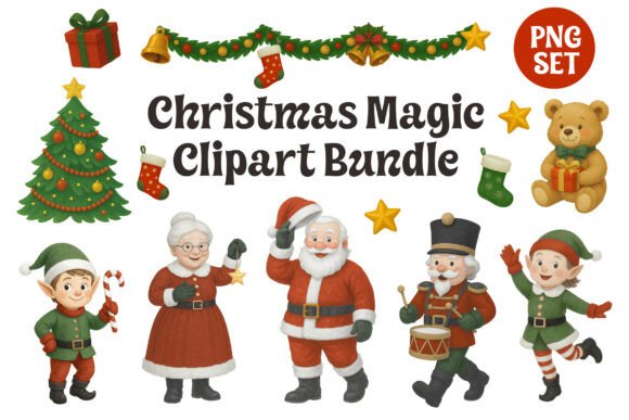 Christmas Magic Clipart: Festive Charm for Your Projects