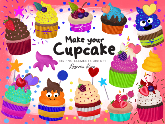 Cupcake Creator Clipart Sweet Treats: A Versatile Digital Design Resource