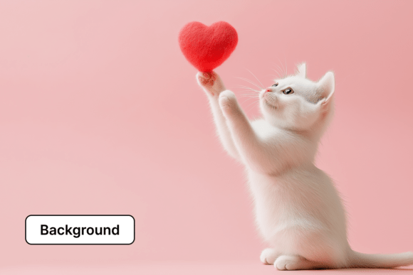 Cute Valentine's Day Cat Background