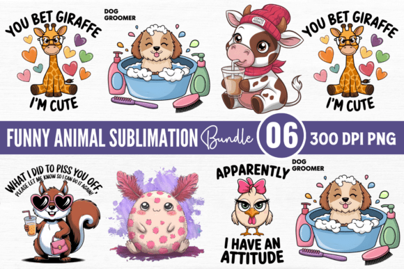Funny Animal Sublimation Bundle: Elevate Your Creative Projects with Unique Designs