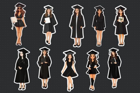 Graduation Girl Printable Sticker Pack: A Creative and Practical Design Solution