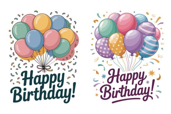 Happy Birthday Balloon Wishes Clipart