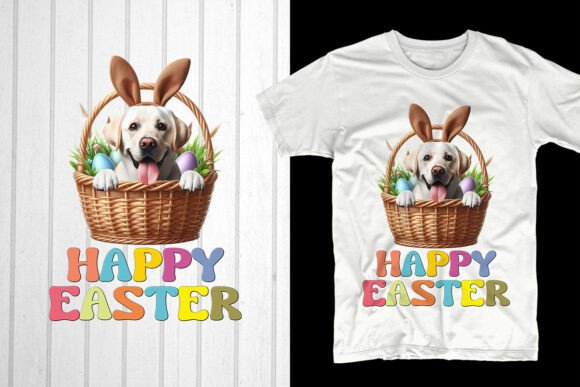Happy Easter. Labrador Retriever Dog: A Unique Design for Your POD Business