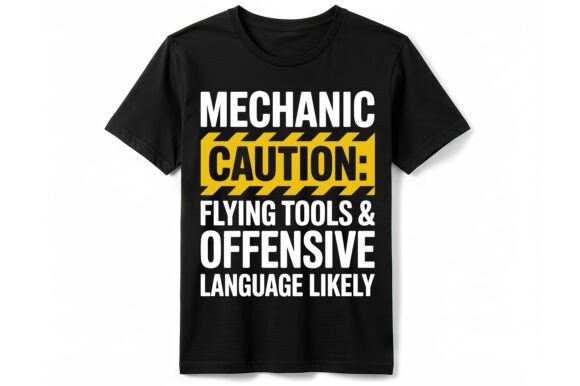 Mechanic Caution Warning T-Shirt