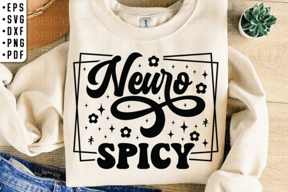Neuro Spicy Neurodiversity SVG PNG DXF