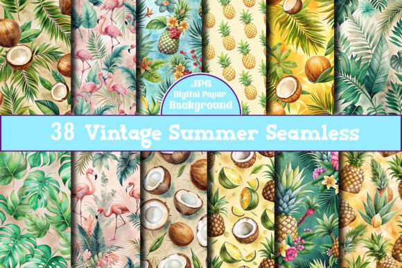 Vintage Summer Seamless Papers