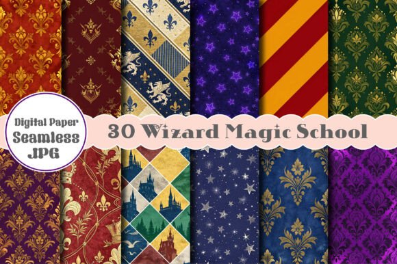 Wizard Magic School Digital Pattern: A Versatile Resource for Creative Projects